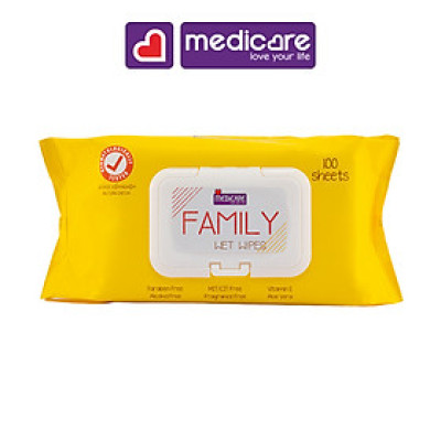 0132280 Khăn ướt MEDiCARE Family 100s gói