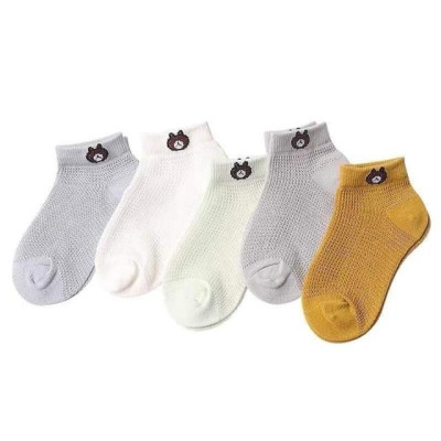 Sét 5 đôi tất lưới hình gấu cho bé