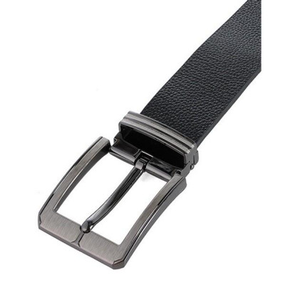 Dây nịt nam Huy Hoàng da bò cỡ lớn 1m4 đầu kim màu đen HC4142