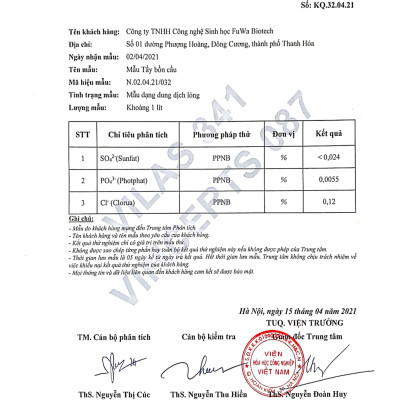 Nước tẩy bồn cầu, nhà tắm hữu cơ enzyme sinh học từỏ dứa Fuwa3e 500ml / 100ml