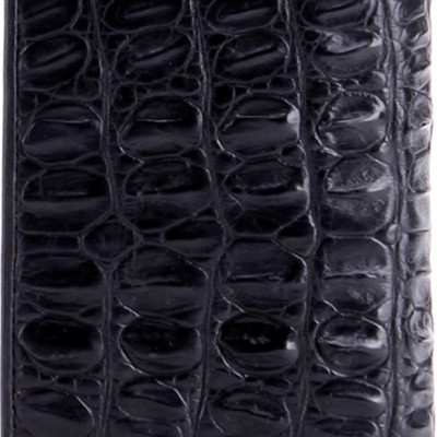 Ví Nam Da Cá Sấu Gai Lưng Kiểu Đứng Huy Hoàng HT2256 (12.5 x 10 cm) - Đen