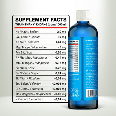 Thùng 24 chai 500ml Khoáng Vi Lượng CMAROX 1.000ppm (500ml x 24 chai) -  Bổ Sung Khoáng Chất Cho Cơ Thể