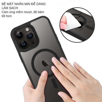 Ốp Lưng Cho iPhone 16 Pro Max, 16 Pro Chống Sốc, Chống Bám Vân Tay, Hỗ Trợ Sạc Từ Tính, Mặt Lưng Nhám Mờ Cao Cấp hiệu Likgus - Hàng Chính Hãng