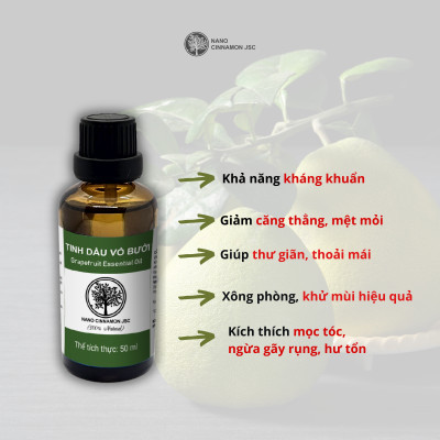 Combo Tinh Dầu Mùa Hè Tươi Mát Nano Cinnamon - Cam, Bạc Hà, Bưởi, 30ml