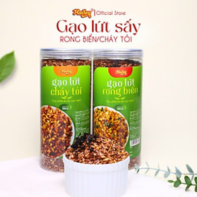 Gạo lứt giảm cân ăn liền Mailey hũ 300g - gạo lứt sấy rong biển/cháy tỏi ăn kiêng healthy eat clean
