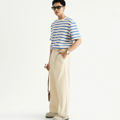 Quần dài khaki nam nhấn ly form Wide leg - RT 10S25PCA006 | ROUTINE CÀ MAU