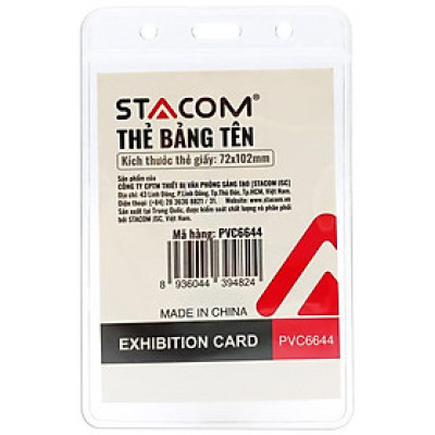 Bảng Tên Nhựa PVC (72x102mm) ID-PVC6644