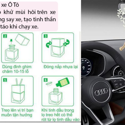 Tinh dầu Sả Chanh JULYHOUSE treo xe ô tô.