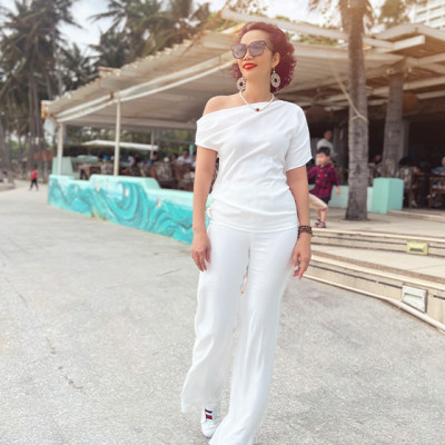 Áo Lệch Vai Camellia TOP165 Thời trang thiết kế Hity