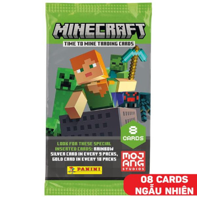 Bộ Thẻ Hình Minecraft 2 - Panini (8 Card Ngẫu Nhiên/Túi) (Mẫu Sản Phẩm Bên Trong Là Ngẫu Nhiên)