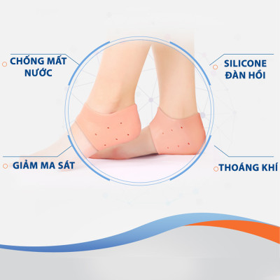 Combo 5 cặp vớ bọc gót chân silicone chống nứt nẻ chống bong tróc da và giúp làm hồng gót sen - buybox - BBPK68_5