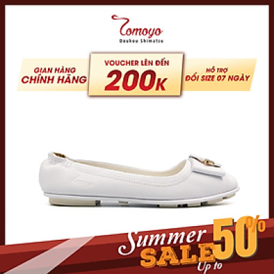 Giày Búp Bê Phối Khoá Da Micro Siêu Nhẹ Tomoyo TMW32107