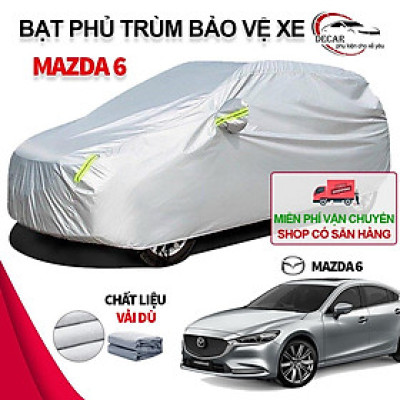 Bạt phủ trùm xe ô tô mazda6 , bạt vải dù Oxford đậy bao trùm xe oto sedan 5 chỗ , áo bọc trùm 