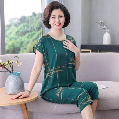 Đồ bộ trung niên cho bà cho mẹ, chất liệu mát, thấm hút mồ hôi, đồ bộ nữ kiểu set đi chơi , bộ đồ trung niên TN01