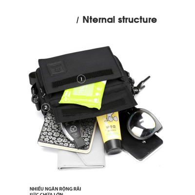 Túi đeo chéo nữ vải dù chống trượt nước thời trang hàn quốc kiểu hộp ngang đáng yêu DRU - Hàng Chính Hãng