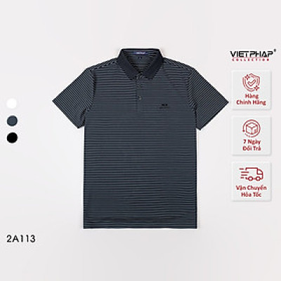 Áo Polo Nam VIỆT PHÁP Form Luxury - Thun Lụa Lạnh, lịch lãm, sang trọng 2A113