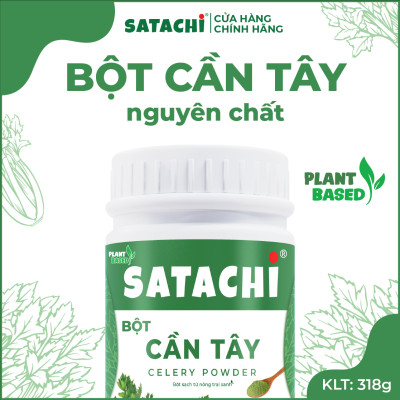 Bột Cần Tây nguyên chất SATACHI. Giảm huyết áp, tim mạch khỏe mạnh, giảm cân hiệu quả, thanh lọc cơ thể. Hộp 98g và 318g