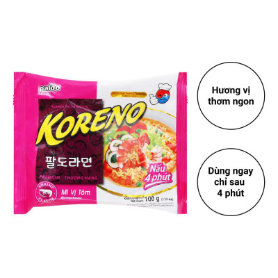 Thùng 24 Gói Mì vị Tôm Koreno 100g