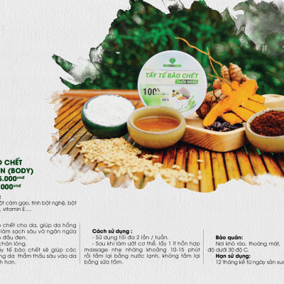 TẨY TẾ BÀO CHẾT THIÊN NHIÊN MẸ KEN  HỦ 200ML- Láng mịn body, tẩy sạch da chết cơ thể, TẨY TẾ BÀO CHẾT MẸ KEN