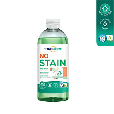 Xịt làm sạch vết bẩn cứng đầu bám dính Stanhome No Stain tiêu chuẩn Air Label Score 500ml/chai