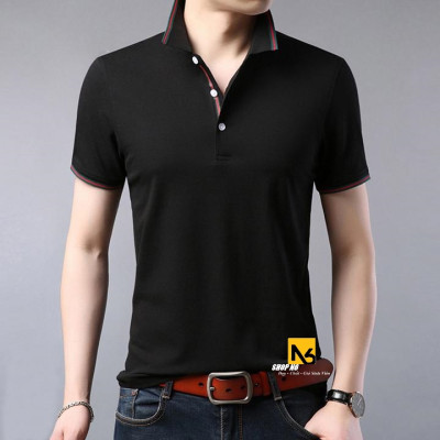 Áo Thun Nam Có Cổ Cổ Bẻ Phối Sọc Cao Cấp AT08 - ShopN6 (Nhiều Màu)