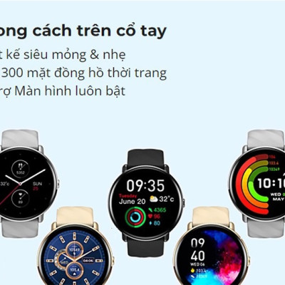 Đồng Hồ Thông Minh Zeblaze GTR3 Pro - Màn hình Amoled - Hỗ trợ nghe gọi - Theo dõi sức khỏe - Full Tiếng Việt - Hàng Chính Hãng