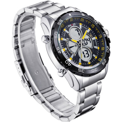 Đồng hồ nam WEIDE WH1103 Màn hình kép,kỹ thuật số,Đèn nền LCD chống thấm nước 