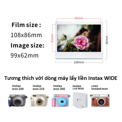 Film Instax WIDE - Giấy in ảnh cho máy chụp ảnh lấy liền Instax Wide - Hàng Chính Hãng