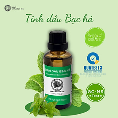 Tinh Dầu Bạc Hà Thiên Nhiên Nguyên Chất Nano Cinnamon 10/30/50/100ml – Khử mùi, Ngăn chặn ẩm mốc, Thư giãn - Có kiểm định