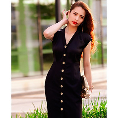 Đầm Ôm DRE084 Cosmos Đen Huyền Bí Thời trang thiết kế Hity