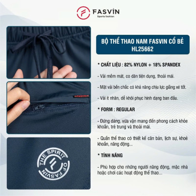 Quần Short Nam Thể Thao FASVIN HL25662.HN Vải Thun Lạnh Cao Cấp Mềm, Nhẹ, Mát, Hàng Nhà Máy
