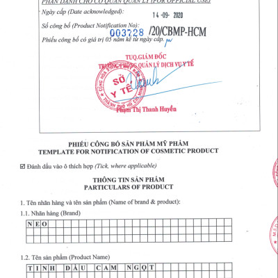 Tinh Dầu Thiên Nhiên Nano Cam Ngọt 5ml 