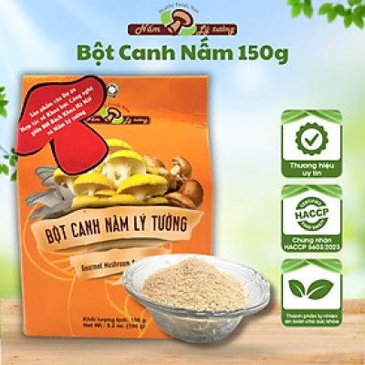 Combo 3 Gói Bột Canh Nấm Chay Lý Tưởng 150g, Nguyên Chất Từ Nấm Thơm Ngon Đậm Vị An Toàn Cho Sức Khoẻ