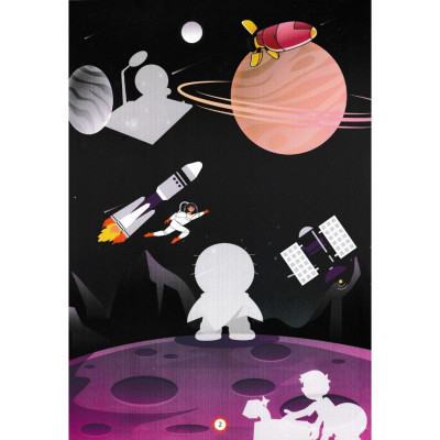 Sách - Bóc Dán Decal Thông Minh Sticker - Cuộc Phiêu Lưu Vào Vũ Trụ - Hồng Ân