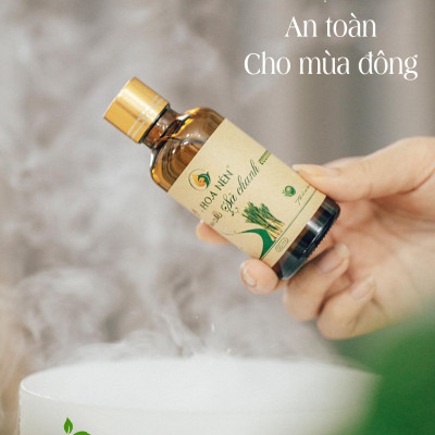 Tinh dầu Sả Chanh nguyên chất 100ml - Hoa Nén - Vegan - Đuổi muỗi, giải cảm, khử mùi