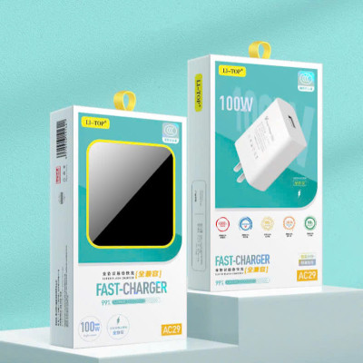 Củ sạc nhanh LI-TOP AC29 100W, đạt chứng nhận 3C tiêu chuẩn quốc gia, bảo hành Hàng chính hãng 12 tháng, cho dùng thử 30 ngày