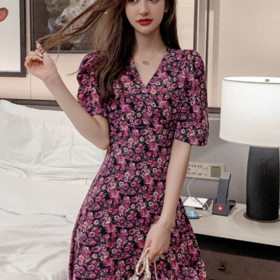 Đầm Hoa Dễ Thương Phong Cách Retro DN077 MayHomes, Thời Trang, Dịu Dàng