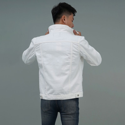 Áo Khoác Jeans Cao Cấp HUNTER X-RAYS  Form Slim  Cotton Màu Trắng K12