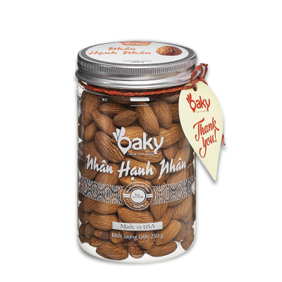 Quà Tặng Oaky - Combo Hạt Dinh Dưỡng Cao Cấp Hạnh Nhân, Nho Khô - Tặng Túi Giấy
