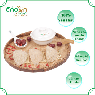 Tổ hồng yến tinh chế 100gr Đảo Yến Phú Quốc - Tổ yến tinh chế nguyên chất 100% - Giúp bổ sung dinh dưỡng cho người lớn tuổi, bổ sung sắt và canxi cho mẹ bầu, tăng sức đề kháng cho trẻ nhỏ