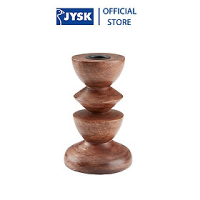 Chân nến | JYSK Janus | gỗ tự nhiên/thép | nâu | DK9xC14cm