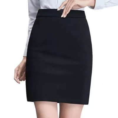 Chân váy bút chì ôm body màu đen dáng ngắn độ dài 42cm thời trang công sở nữ 