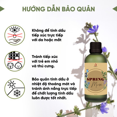 Spring Muse - Tinh Dầu Xông Máy, Tinh Dầu Thơm Phòng Thiên Nhiên 100ml Cao Cấp, Sang Trọng