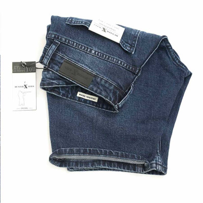 Quần Short Jeans Nam Rách Cao Cấp HUNTER X-RAYS Form Slimfit Thun Màu Xanh S63