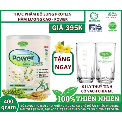 Thực Phẩm Bổ Sung Protein - Power Soyna - Dinh Dưỡng Cho Người Tập Gym, Thể Thao, Ăn Chay, Ăn Kiêng,Hàm Lượng Đạm Thực Vật Cao
