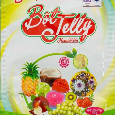 Hộp 12 gói bột rau câu dẻo (jelly) Hoàng Yến, hàng mới chính hãng 100%