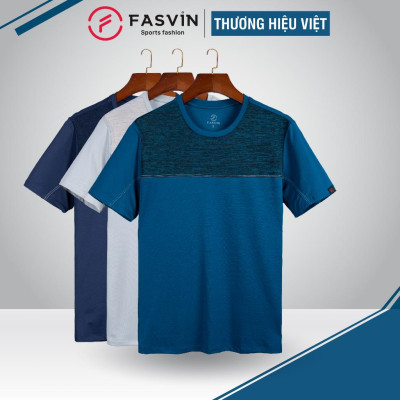 Áo Thun Nam FASVIN Vải COOLMAX Mềm Mát Co Giãn chất đẹp Hàng Nhà Máy TS23572.HN