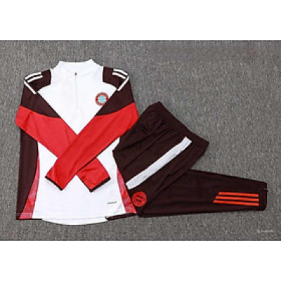Bộ Quần Áo Thể Thao Nỉ Bayern Munich - Trắng Đỏ bản nhập Trung cao cấp