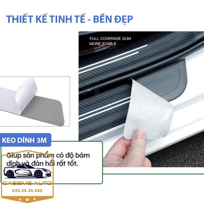 [KIA] Bộ 9 Miếng Dán Vân Carbon Chống Trầy Xước Bậc Cửa Ô Tô Dành Cho Hãng Xe KIA - Hàng Chính Hãng
