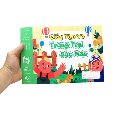 Tập Vẽ A4 - 40 Trang 120gsm - The Sun - Trang Trại Sắc Màu